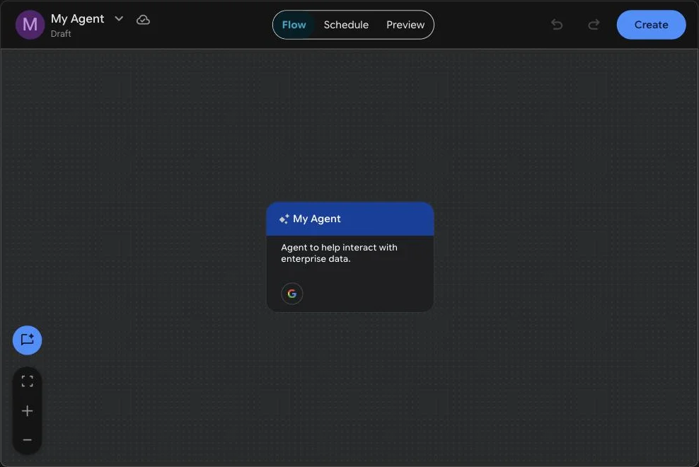 Agent canvas with the My Agent box highlighted